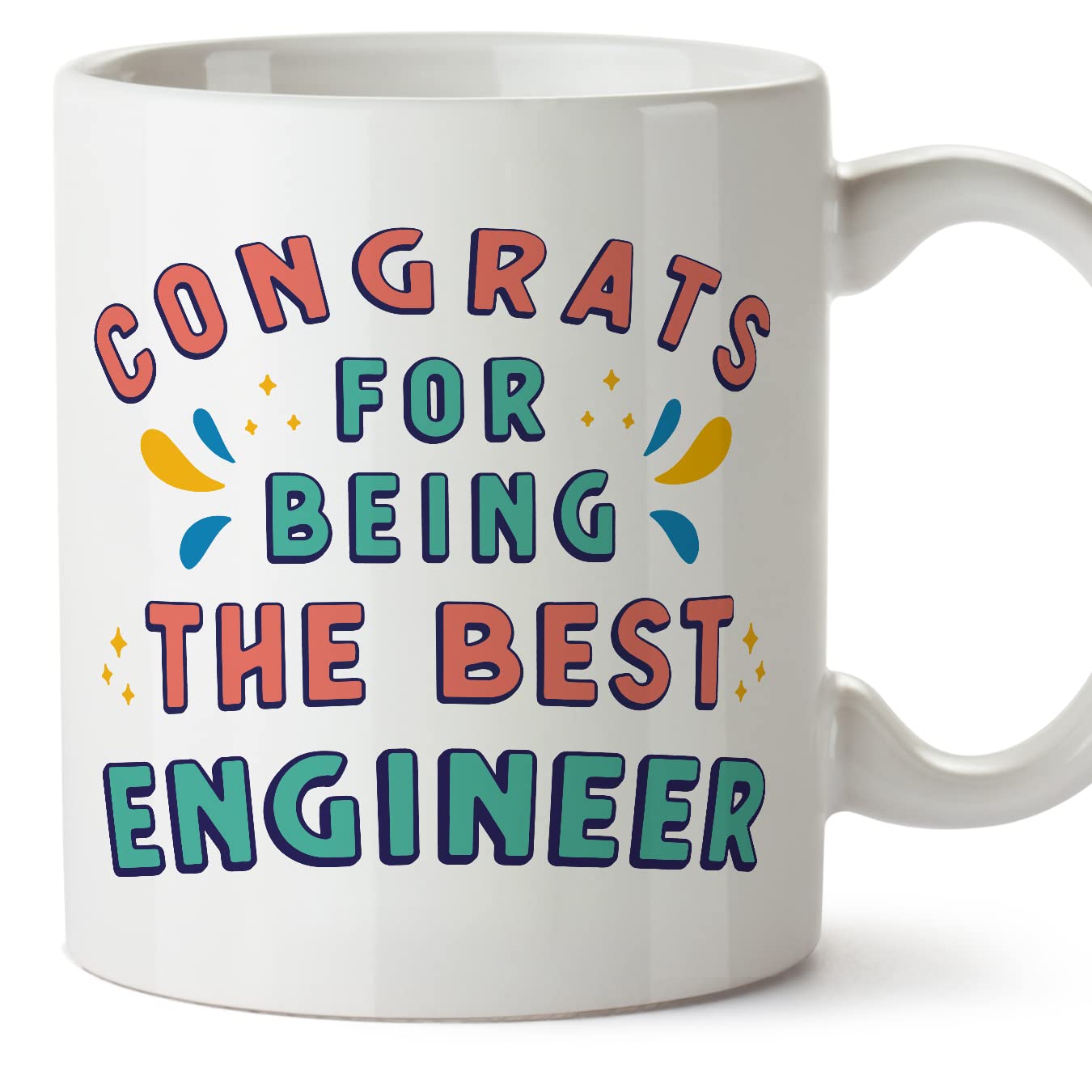 MUGFFINS Engineer Mug - in English - Congrats for Being The Best - Funny Gift for Colleagues - Ceramic 11oz Mug