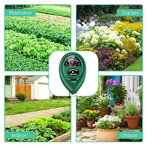 image for Safe2m Soil pH Meter, 3-in-1 Soil Tester Kits with Moisture, Moisture 