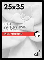 Vista 123 de Americanflat - Marco para cuadro de 16x20 con plexiglás pulido - Marcos anchos para cuadros fabricados en madera de ingeniería para exhibición