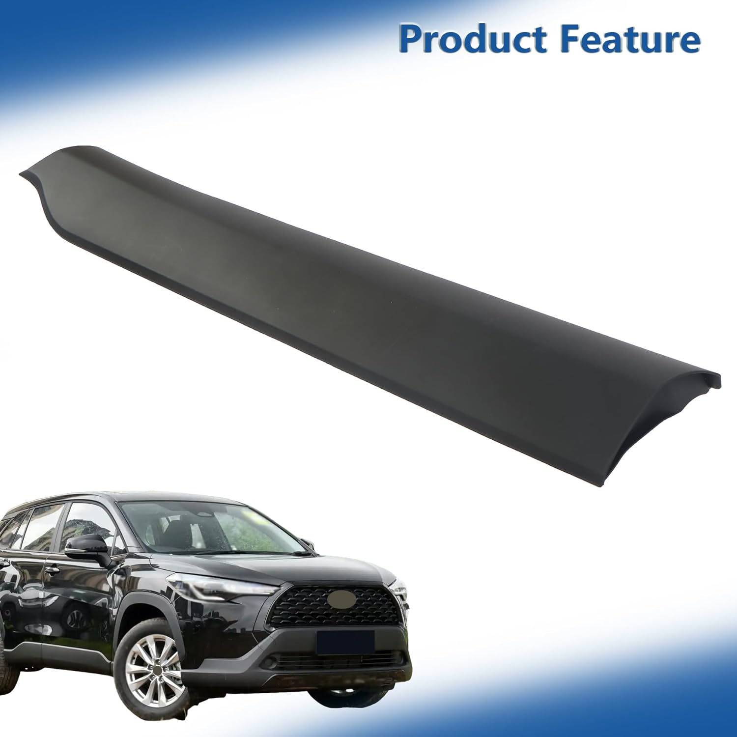 Passenger Side Front Right Door Lower Molding Trim Panel Black Replacement for Corolla Cross 2022-2024 75073-0A041