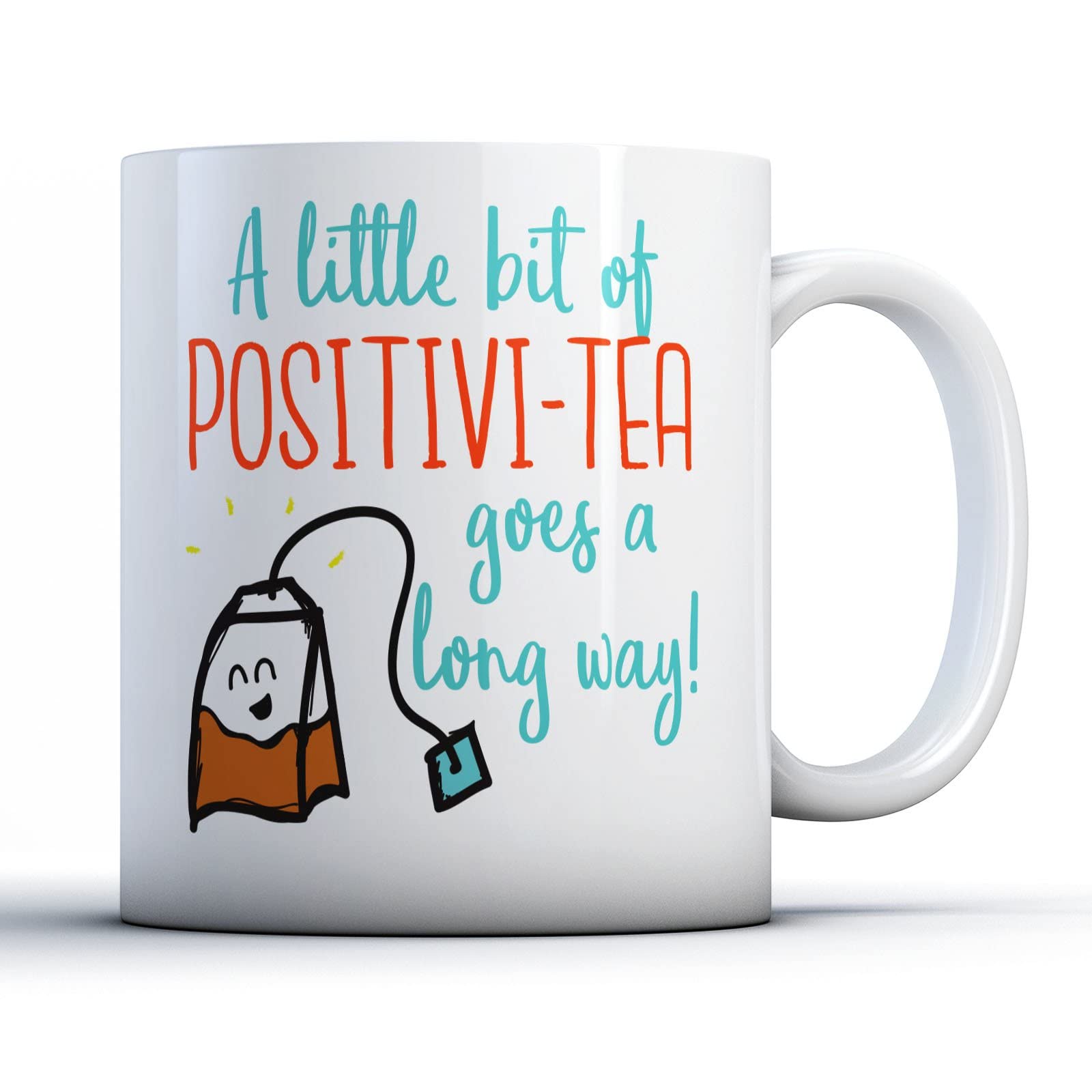 Fingerprints A Little Positivi-Tea Goes A Long Way! - Gift Mugs Printed by Finger Prints