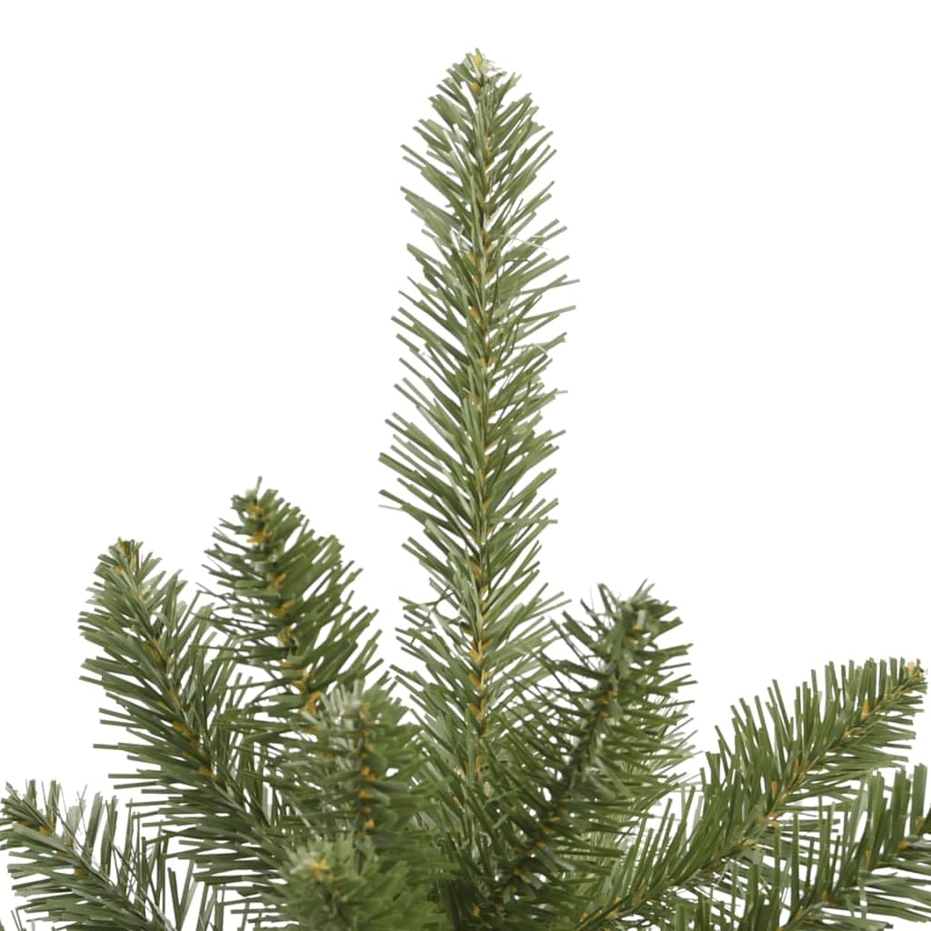 Sztuczne wiszące drzewko bożonarodzeniowe, zielone, 210 cm wysokości, realistyczne końcówki z PCW, metalowa podstawa, składana konstrukcja, do użytku wewnątrz i na zewnątrz, dekoracja świąteczna