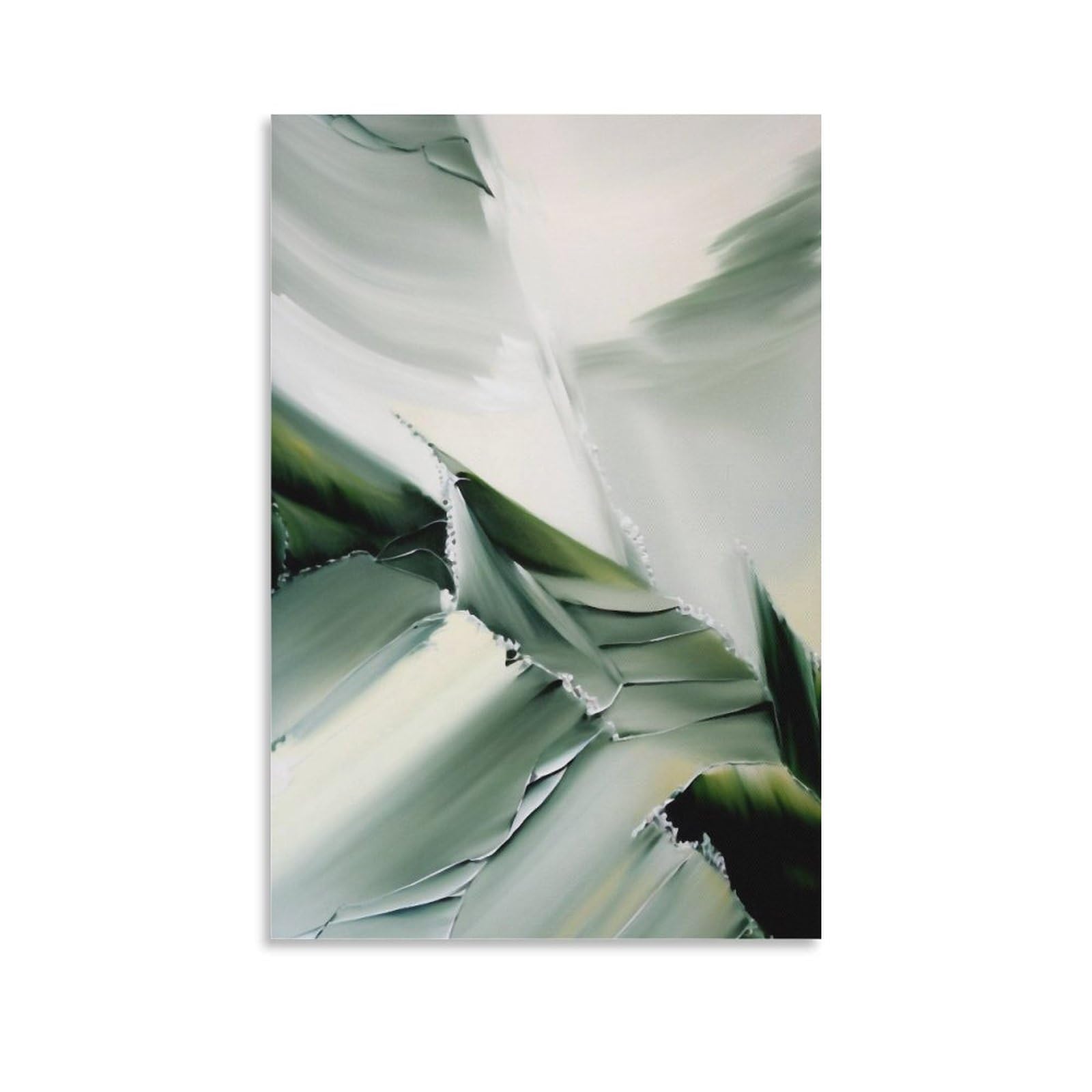 FUPMTKLT Neutral Green Cream Poster Abstract Art Poster Modern Art Abstract Art Brush Strokes Poster Wall Art Poster 1 Canvas Poster Bedroom Decor Landscape Office Room Decor Gift 24x36inch(60x90cm)