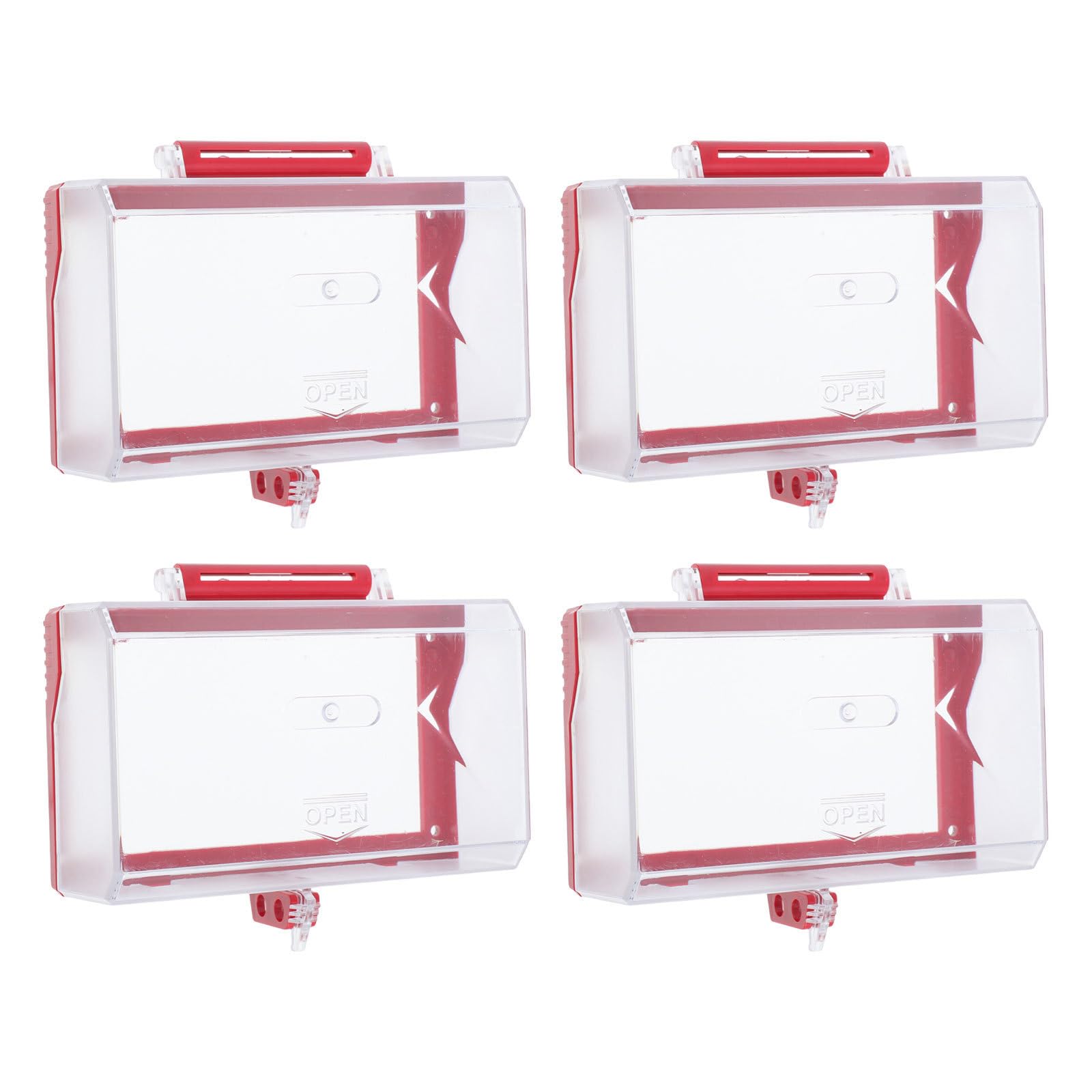 Gadpiparty 4 Stück Steckdosenschutz aus PC für Badezimmer und Küchen mit Transparenter Schutzabdeckung und Kindersicherem Steckerschutz für Einfache Montage