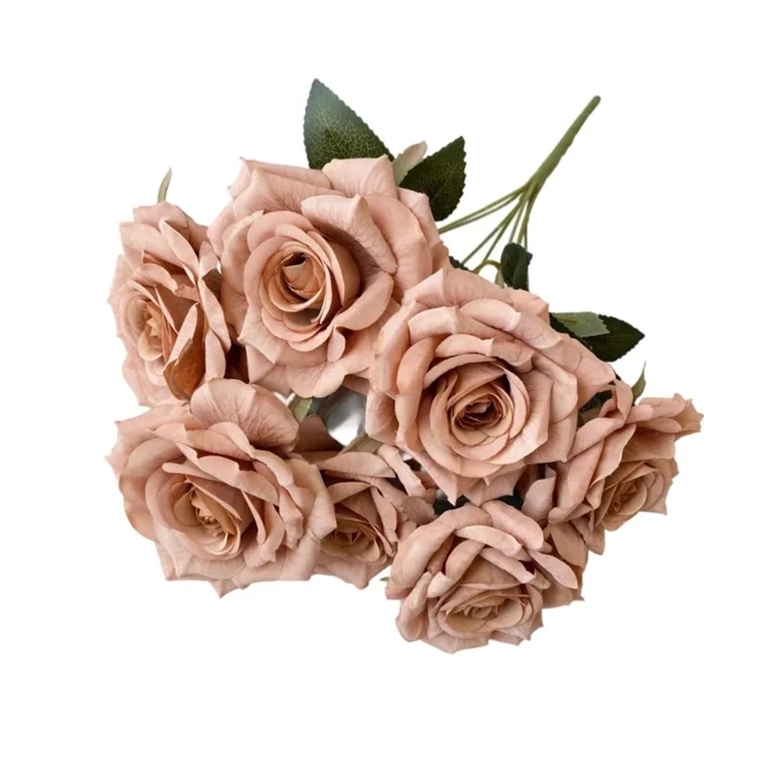 ZRHWSPD Wedding Artificial Bouquet 41CM Silk Rose Artificial Flower Wedding Living Room Decoration Artificial Flower(Color 8)