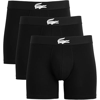 Lacoste 3-pack Stretch Jersey Boxer Briefs black