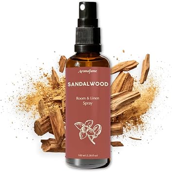 Sandalwood Air Freshener Spray for Room, Linen & Pillow 100ml by Aromafume | Made with Pure Sandalwood Essential Oil | Aromatherapy Spray to Comfort & Calm | Mist for Bedding, Fabrics