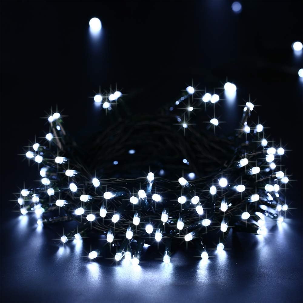 Toodour Solar String Lights, 72ft 200 LED 8 Modes Outdoor String Lights, Waterproof Solar Fairy Lights for Garden, Patio, Fence, Holiday, Party, Balcony Decorations (White