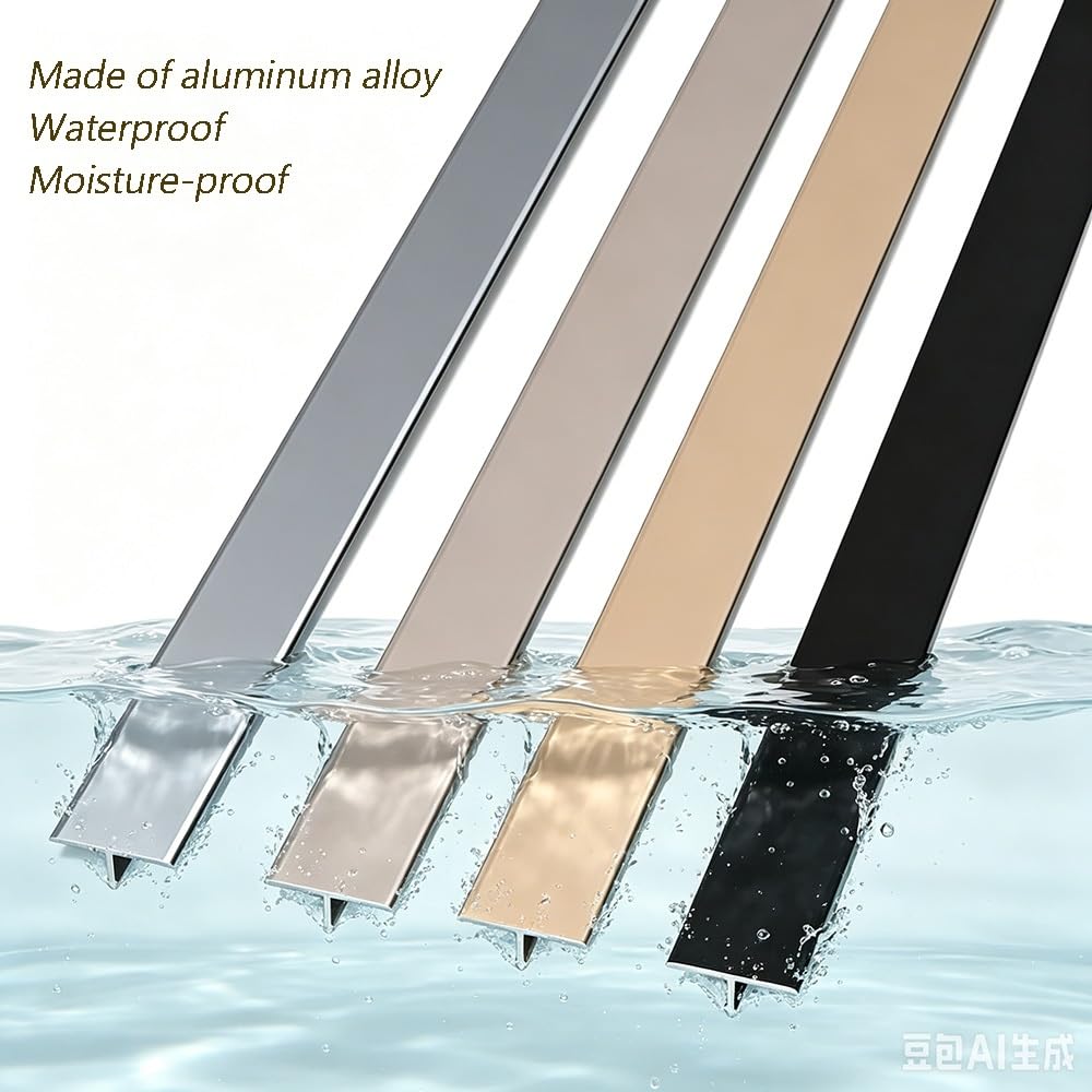 Profilo T Striscia Di Transizione Per Pavimenti Alluminio | Profilo Di Transizione Pavimento Metallo ﻿Striscia Di Transizione Profilo Di Raccordo Per Pavimenti(Gold,40in(100cm))