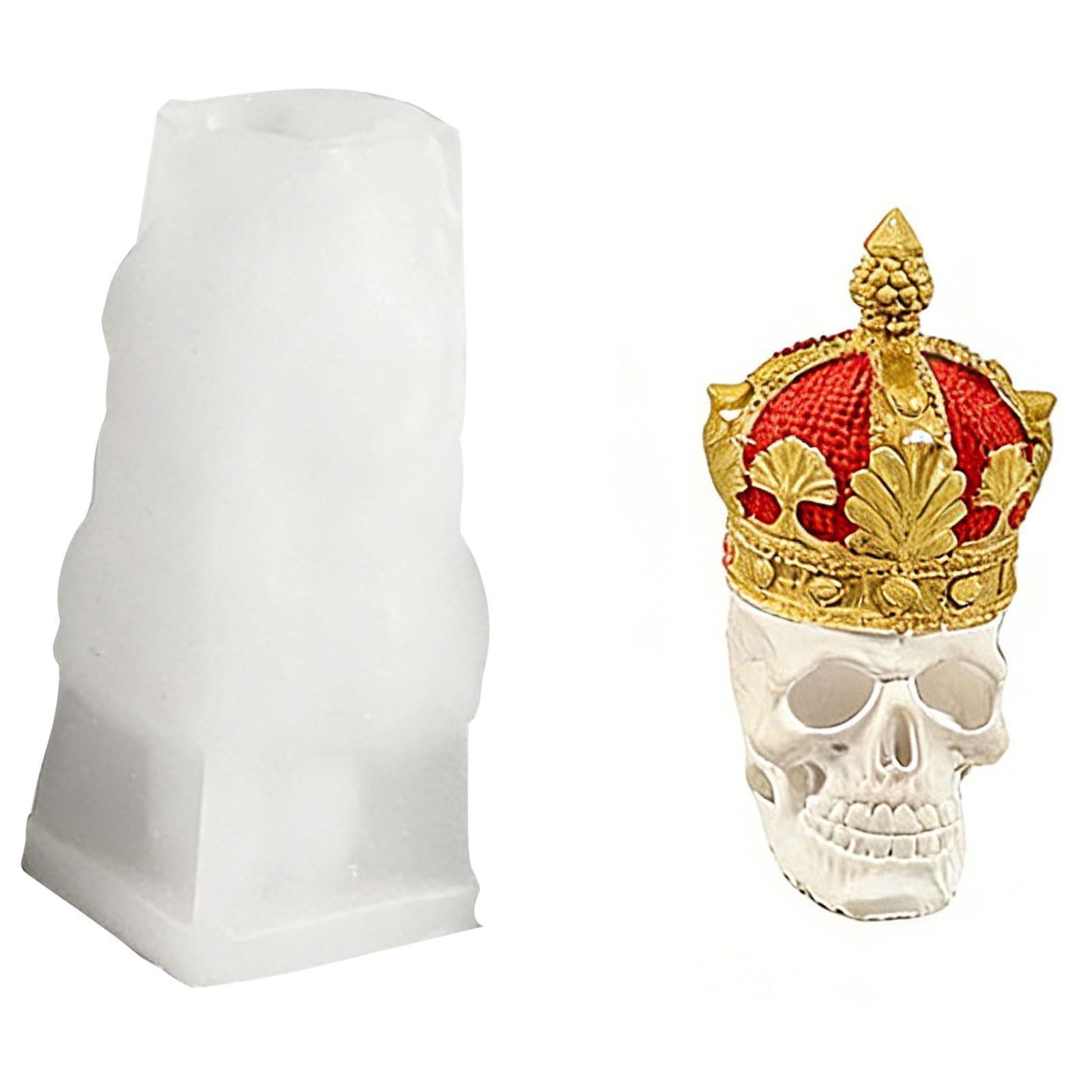 PANGBOER Creative Crucifix King Skull Ornament Mold for Resin Casting Projects Beginner Friendly Flexible Craft Mold