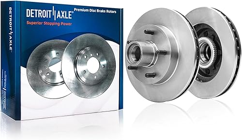 Miniatura 320 de Detroit Axle - Rotores de disco delantero de 10.827 in + pinza de freno lateral del pasajero de repuesto para Toyota RAV4 Prius V Lexus HS250H Scion