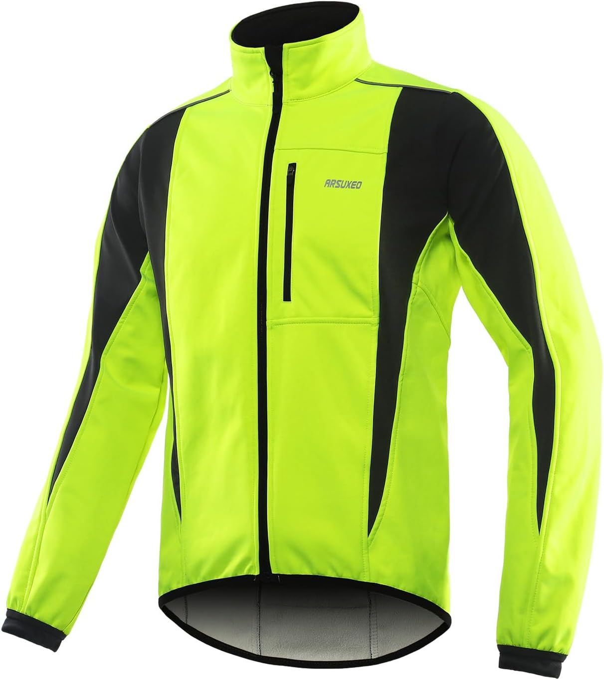 ARSUXEO Winter Warm UP Thermal Softshell Cycling Jacket Windproof Waterproof 15-k