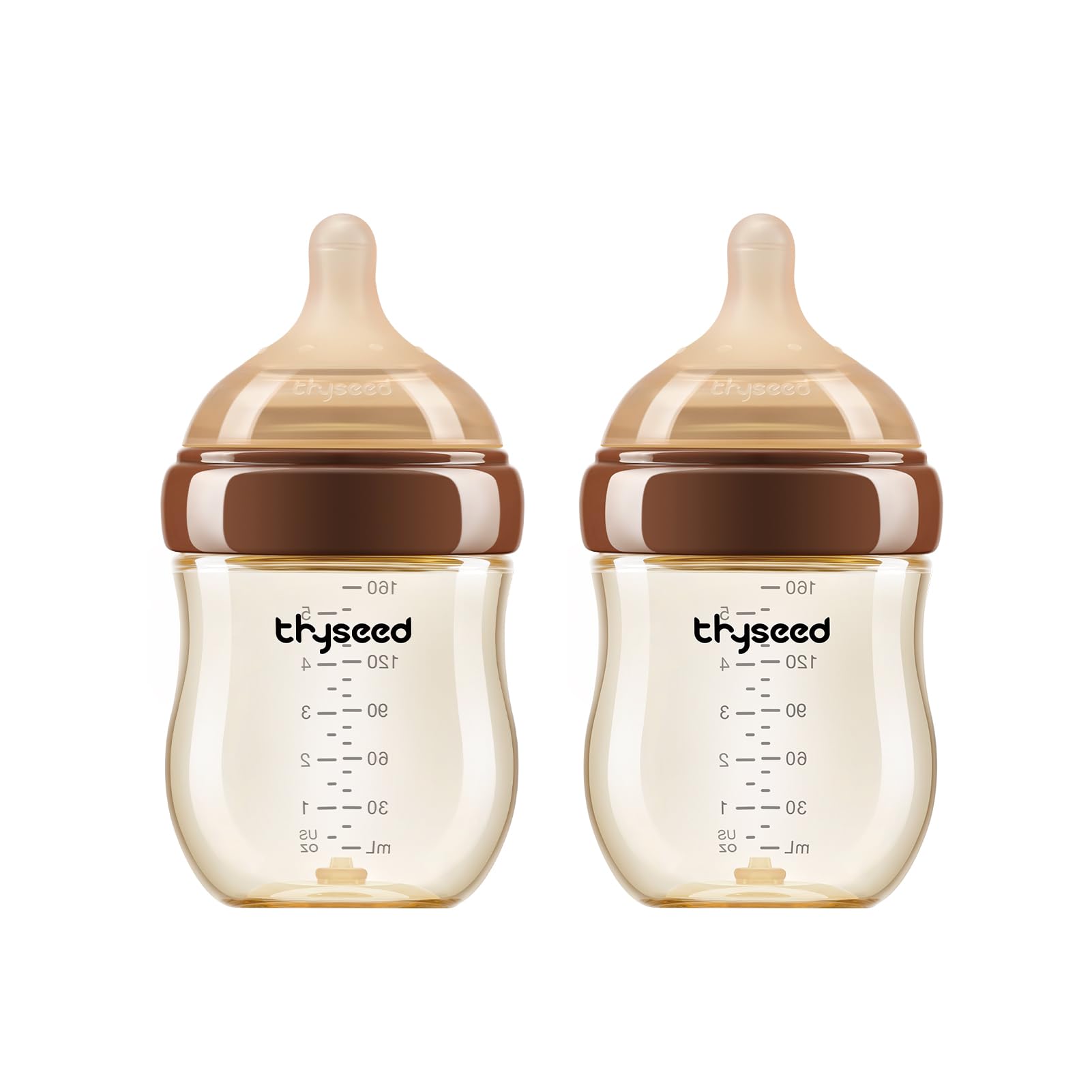 Thyseed Natural Anti-Colic Baby Bottle (PPSU(0+ Months (5 Ounce) 2 Pack))