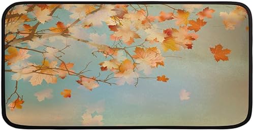 Miniatura 3 de Thanksgiving Autumn Maple Leaves Kitchen Rugs and Mats, Non Skid Absorbent Resist Dirt Kitchen Mat Runner Comfort Standing Floor Mat 39"x20" for