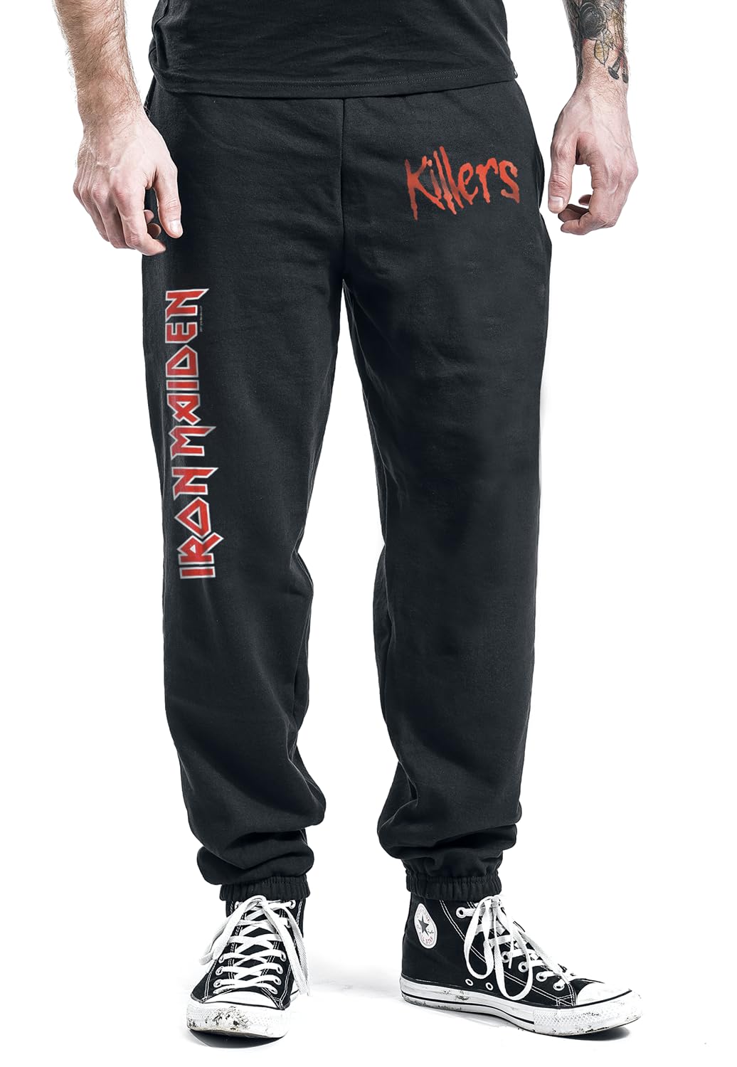Iron Maiden Killers Hombre Pantalones de deporte Negro Ancho