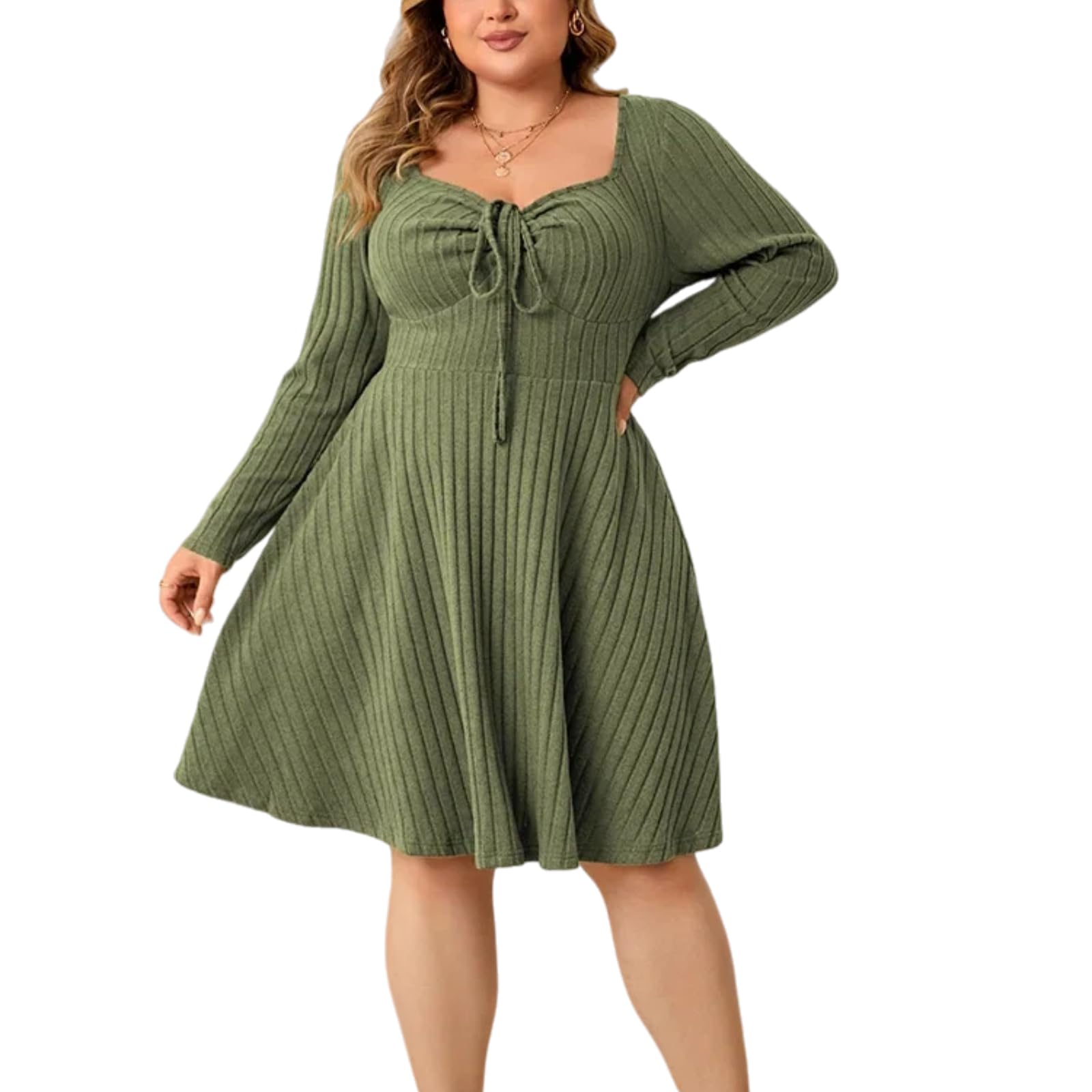 Vestido De OtoñO Nuevo A-Line con Acabado De Mujer Y Vestidos Vintage De Manga Larga Y Vestidos Casuales De Invierno De Punto Lateral