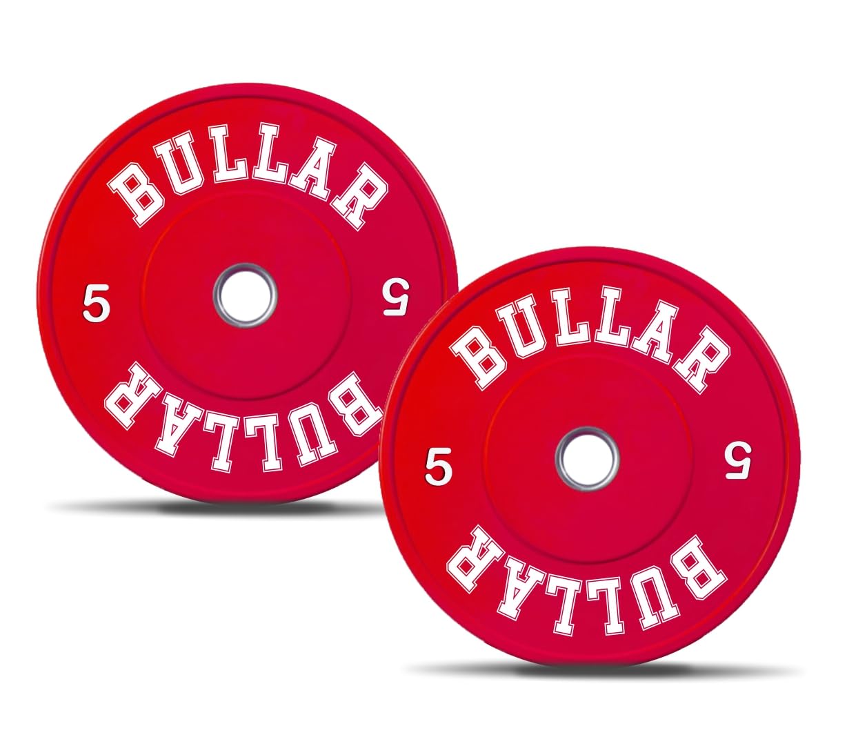 BULLAR Olympic Color Rubber Bumper Plates Weightlifting Gym spare plates (10 KG SET (5KGX2))-image-48
