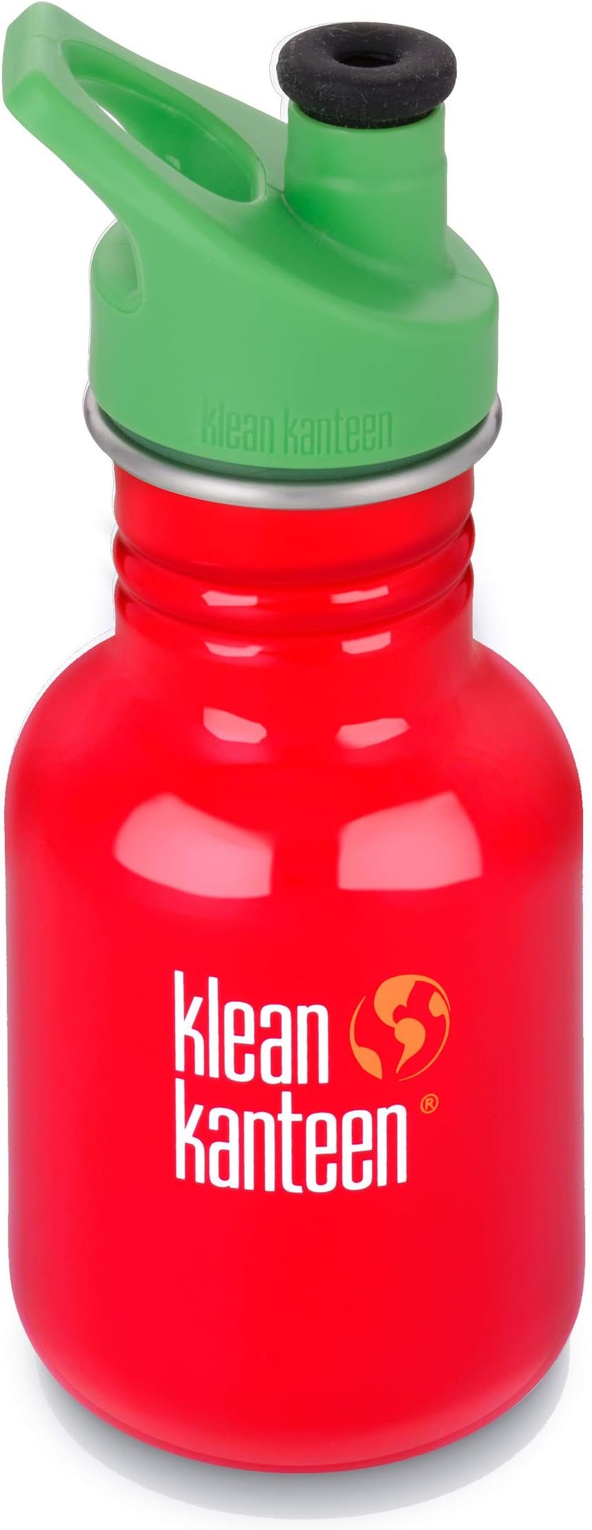 Klean Kanteen 12 oz Stainless Steel Water Bottle (Sports Cap 3.0 in Bright Green) - Farm House