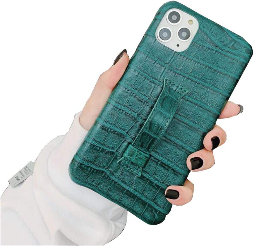 Étui de téléphone pour femme iPhone 11 antichoc vert crocodile