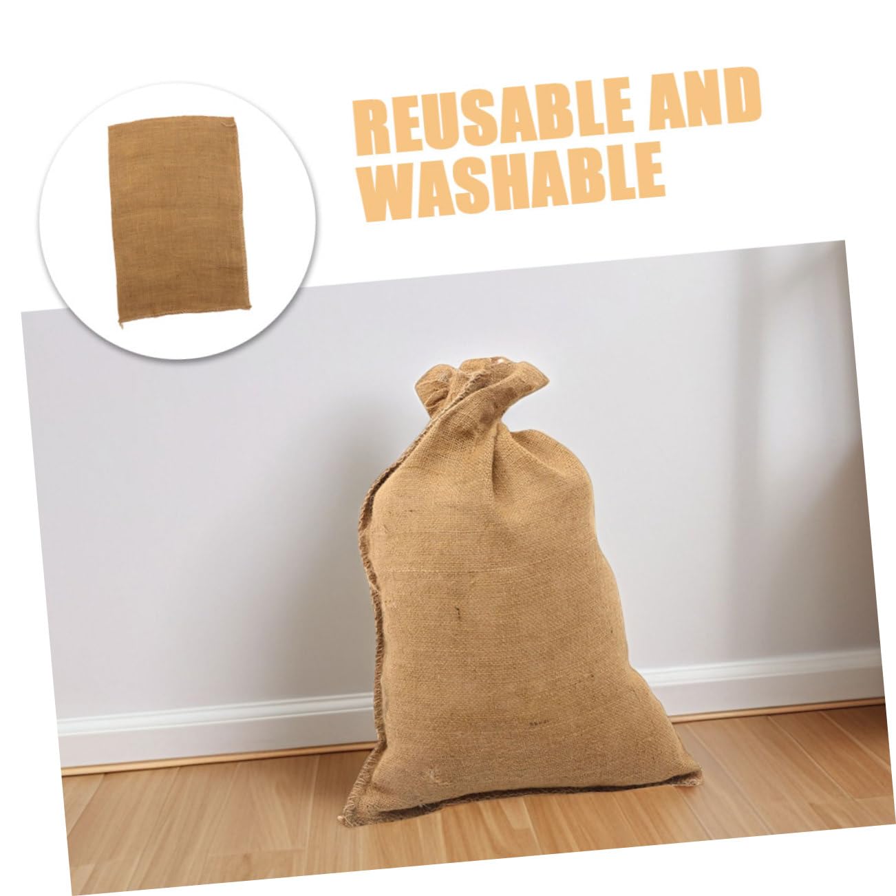 VICASKY Lot de 6 sacs de plantation robustes en toile de jute pour le stockage des légumes, grands sacs en toile de jute réutilisables, respirants, polyvalents
