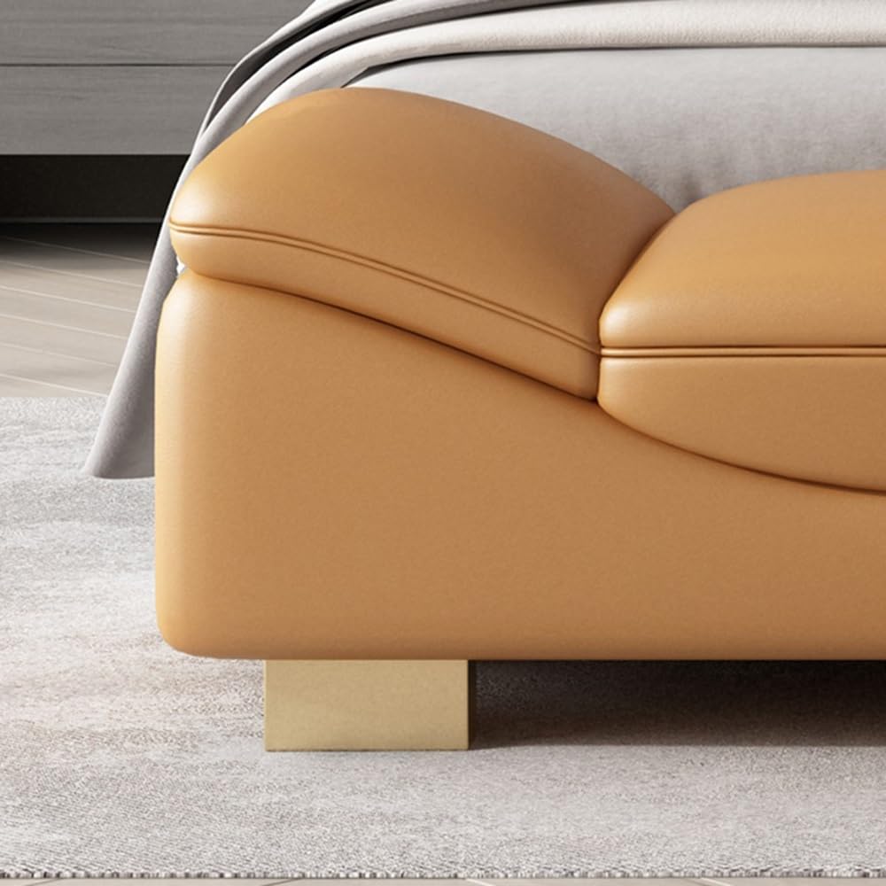 Stylowa ławka do sypialni - luksusowa sofa na łóżko i schowek przy wejściu - kompaktowy szezlong do salonu