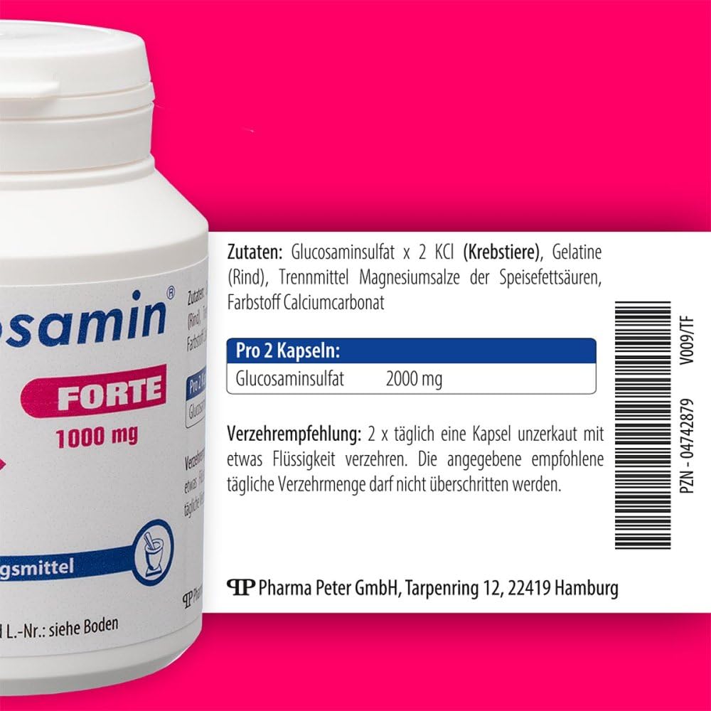 Pharma-Peter ARTHROSAMIN 1000 mg forte Gelenkkapseln, 90 Stück