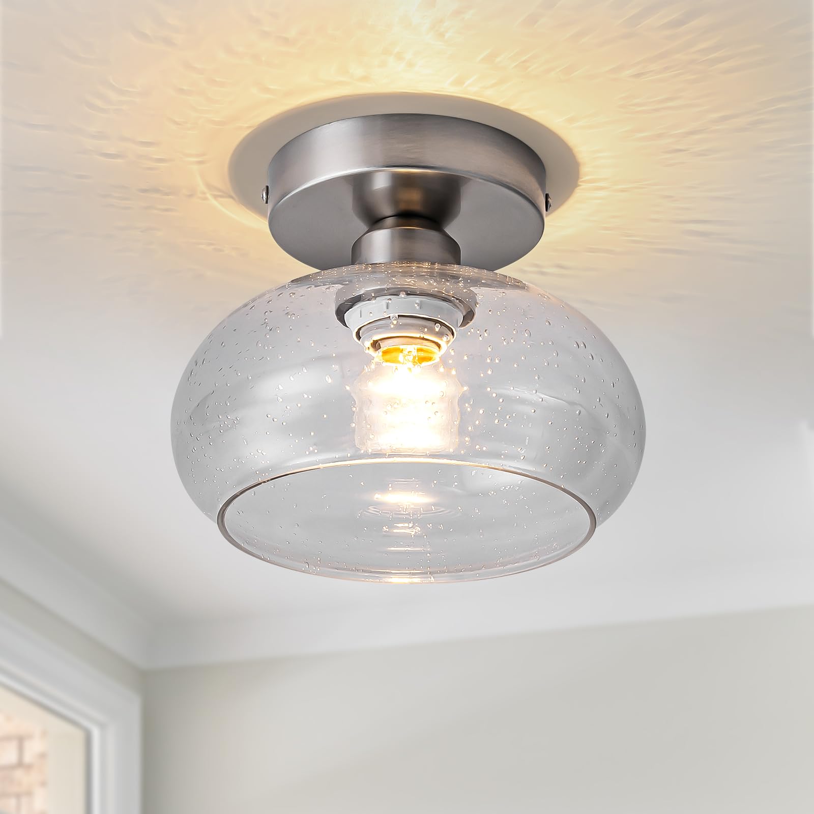 WILON Industrial Semi Flush Mount Ceiling Light 7 87 200mm Bedroom Light Fixtures Close to Ceiling Lighting with