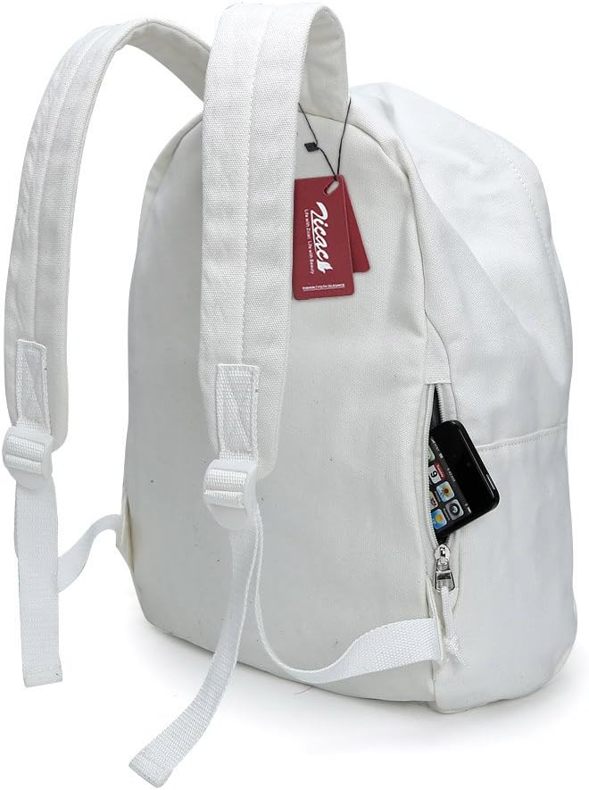 Zicac Canvas Backpack, Classic Basic Daypack, Lightweight Casual Travel Daypack Satchel Backpack Unisex - Image 5