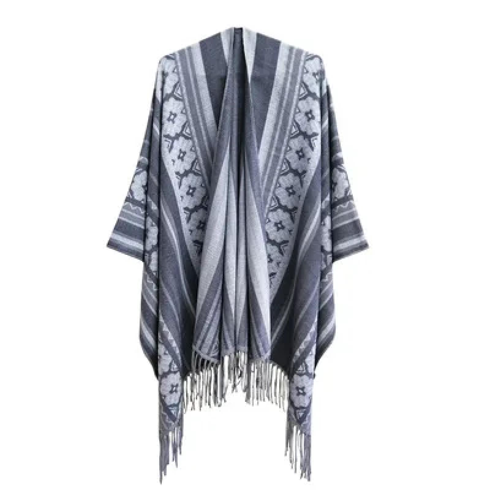 Sciarpa Scialle Invernale Sciarpe Sciarpa con Stampa Geometrica E Nappa, da Donna, Invernale, Calda, Lunga, Avvolgente, Comoda, Boho, Spessa, Coperta