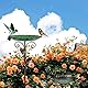 Vogeltränke für draußen,Metall Vogeltränke Freistehendes Vogelbad & Vogelhäuschen mit 3-zackiger Basis,Verwendung für den Außenbereich Garten Terrasse Hof,Grün,1 Molar Stein