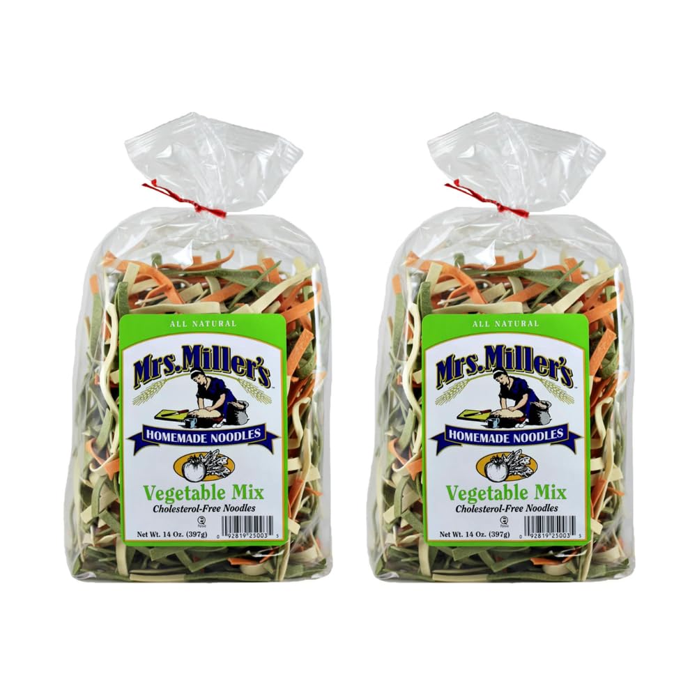 Mrs. Miller's Vegetable Mix Noodles 14 Ounce (Pack of 2)
