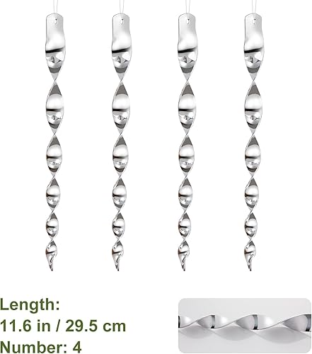 Miniatura 21 de OFFO Cañas espantadoras de pájaros, 11.5 pulgadas (15 piezas) dispositivo reflectante para pájaros al aire libre para mantener a palomas y pájaros