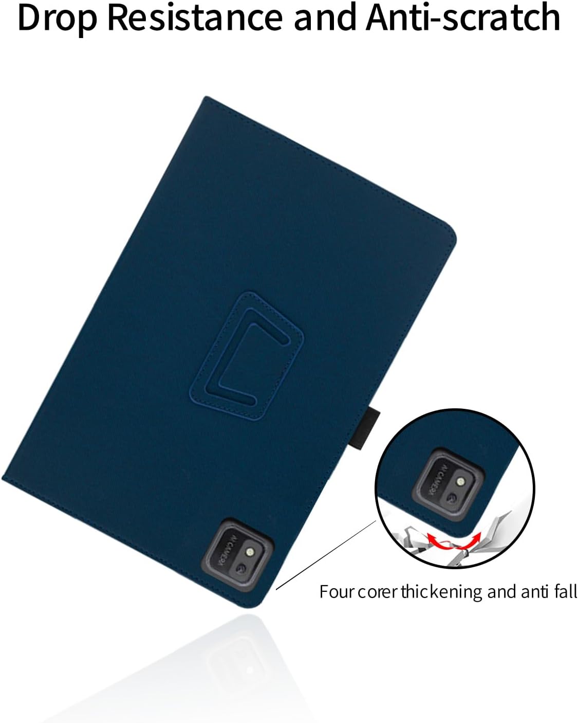 Image showing a hand holding the tablet case using the integrated wrist strap.