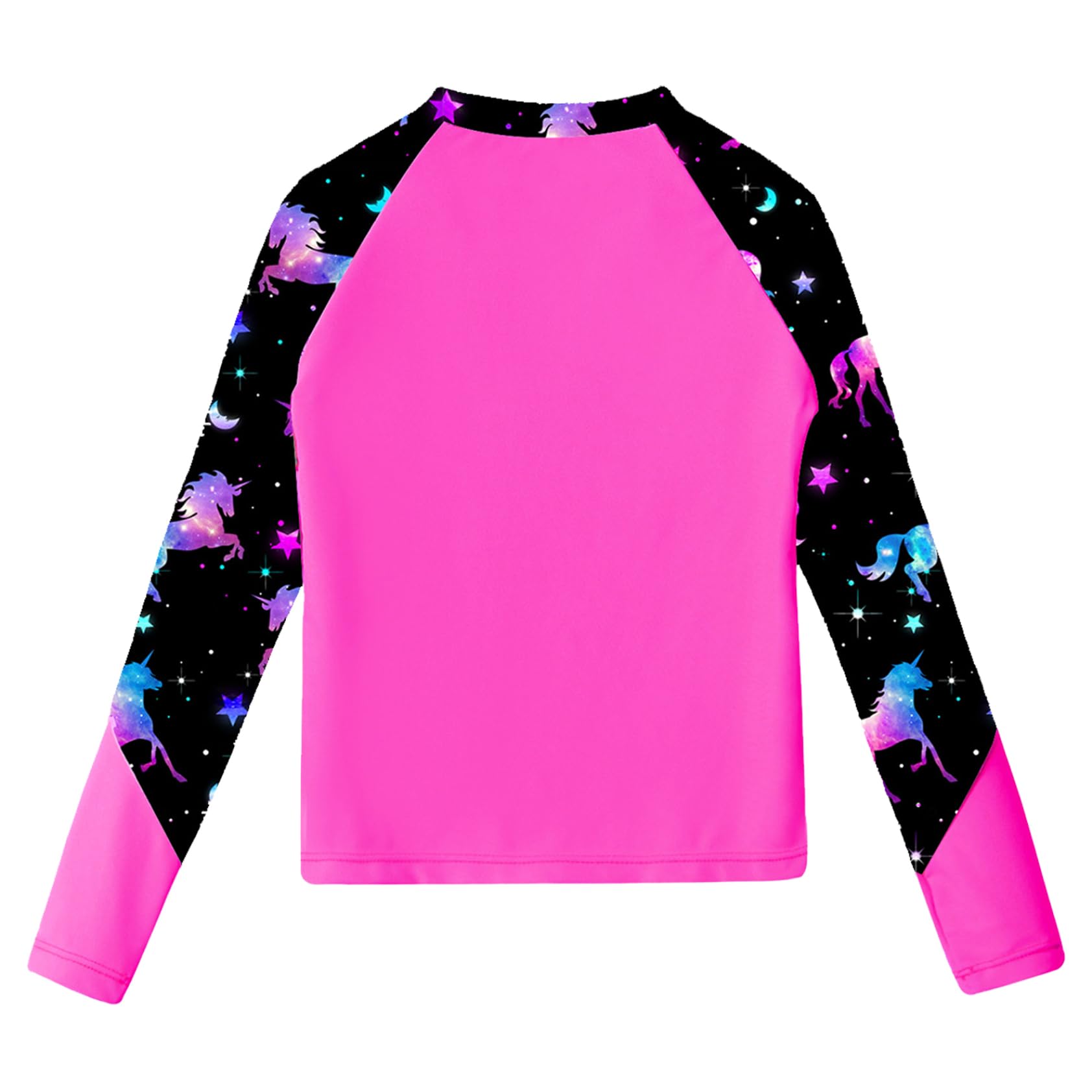Dziecięca dziewczęca koszulka kąpielowa anty UV top do pływania ochrona z długim rękawem Rashguard 5-16 lat