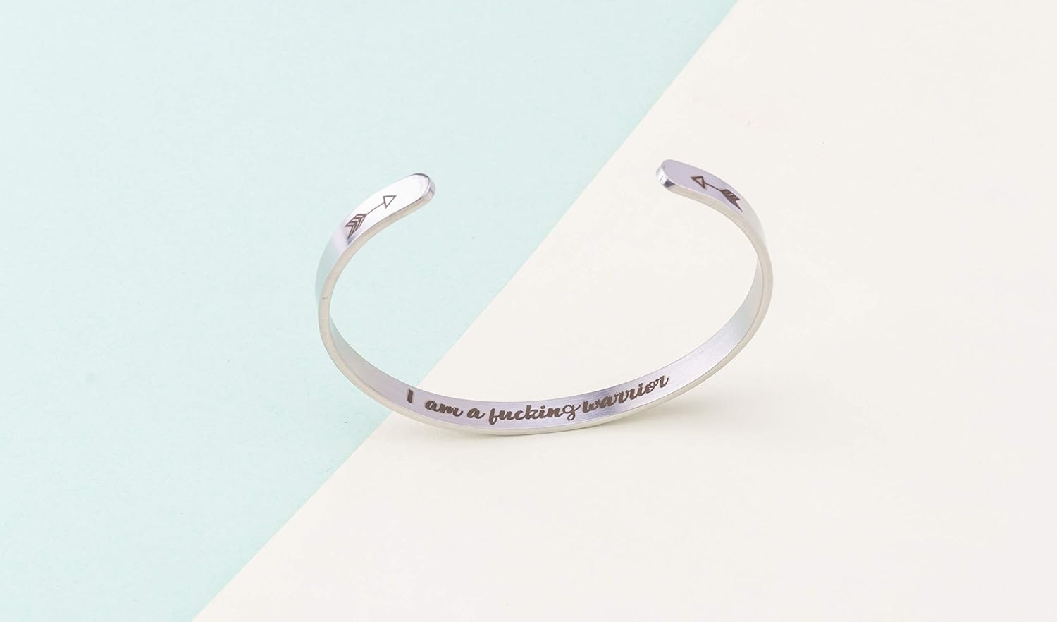 A N KINGPiiN Inspirational Bracelets for Women Inspirational Gift for Women, Men Motivational Birthday Cuff Bangle Friendship Personalized Mantra Jewelry Come Gift Box - Image 2