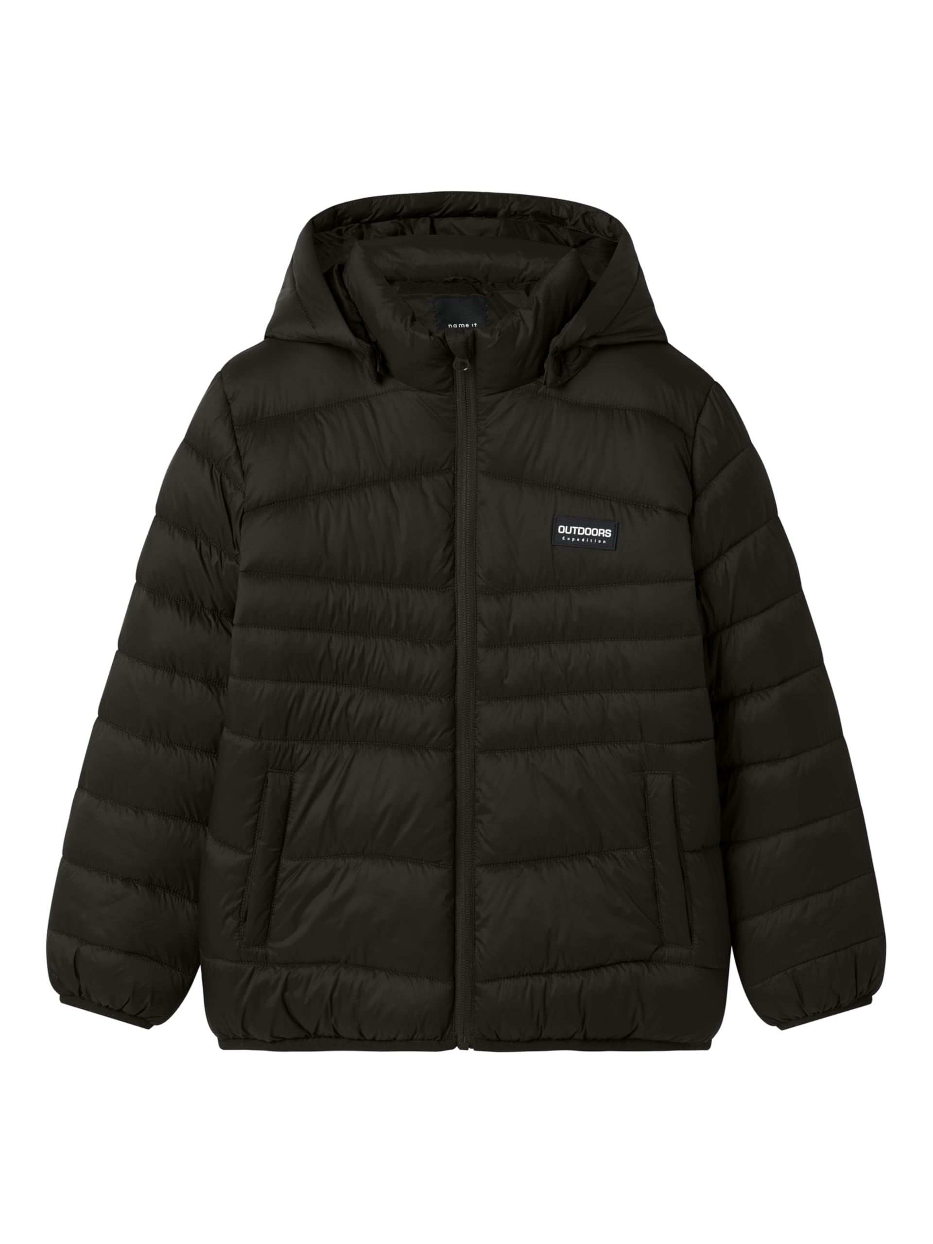 NAME IT Kinder Jacke wattiert in schwarz nkmMARBLE