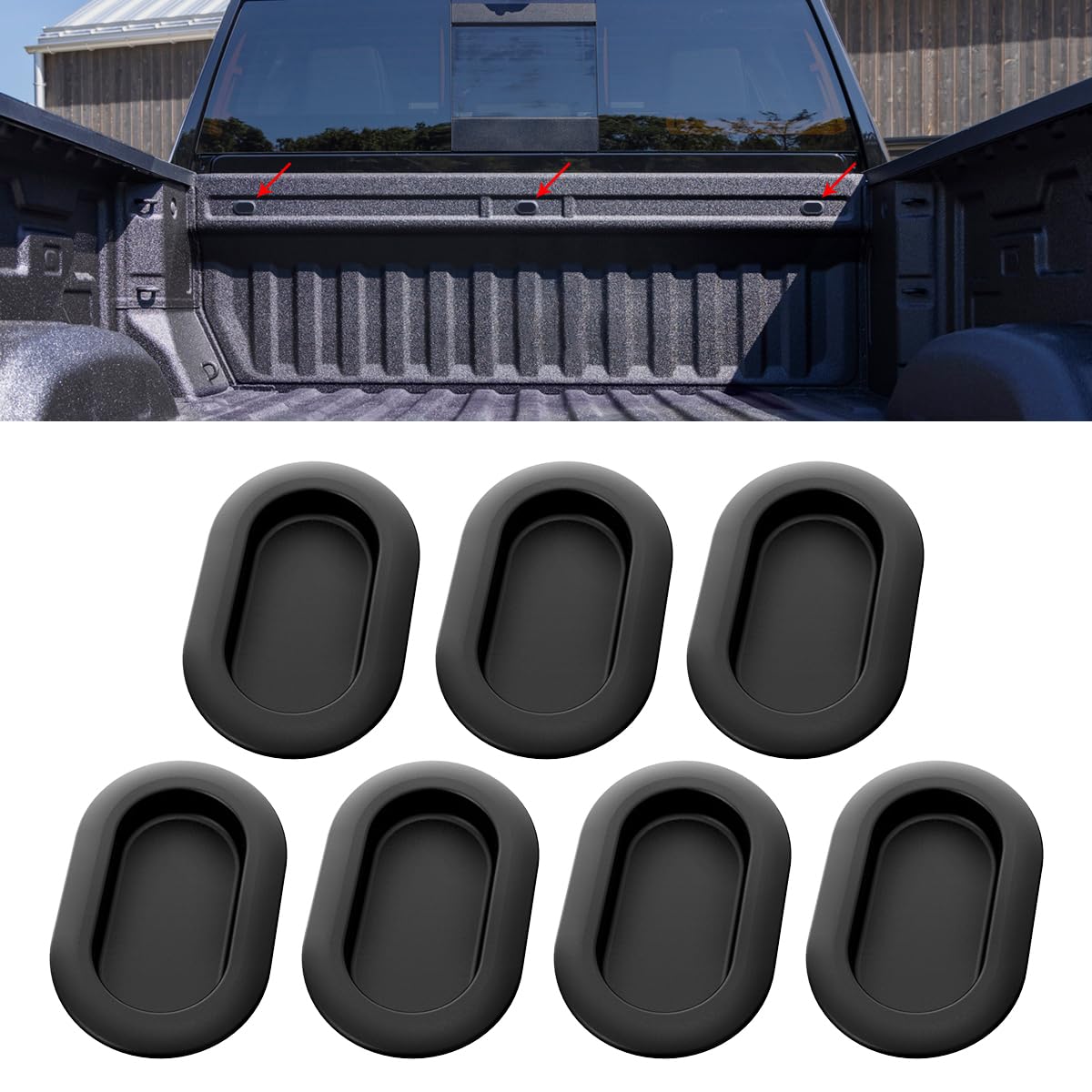 9-Piece Rubber Bed Plug Kit For Silverado & Sierra 2014-2024
