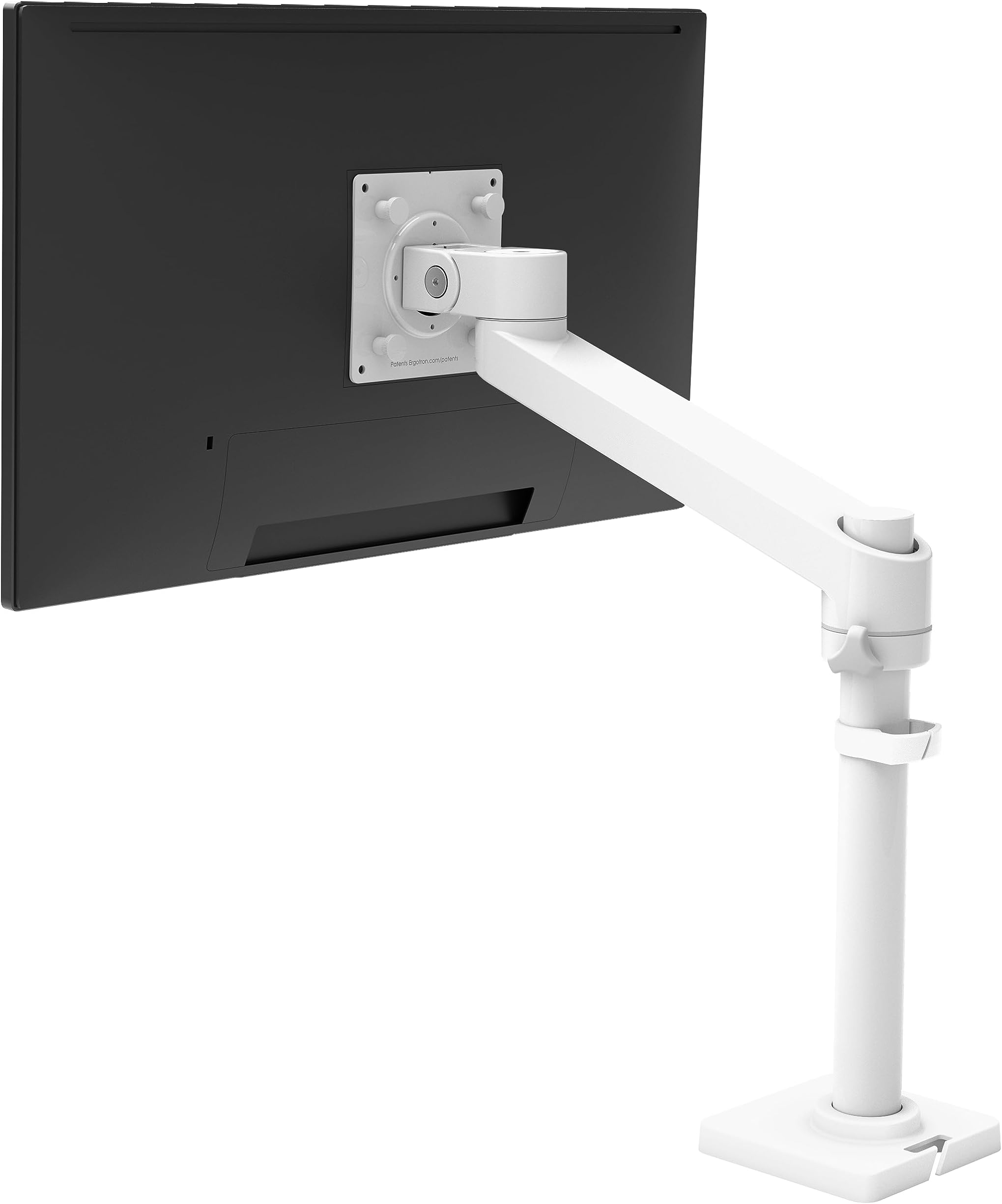 Ergotron - NX Single Monitor Arm • VESA Desk Mount • for Monitors Up to 34 Inches • 0 to 8 kg • White - 45-669-216
