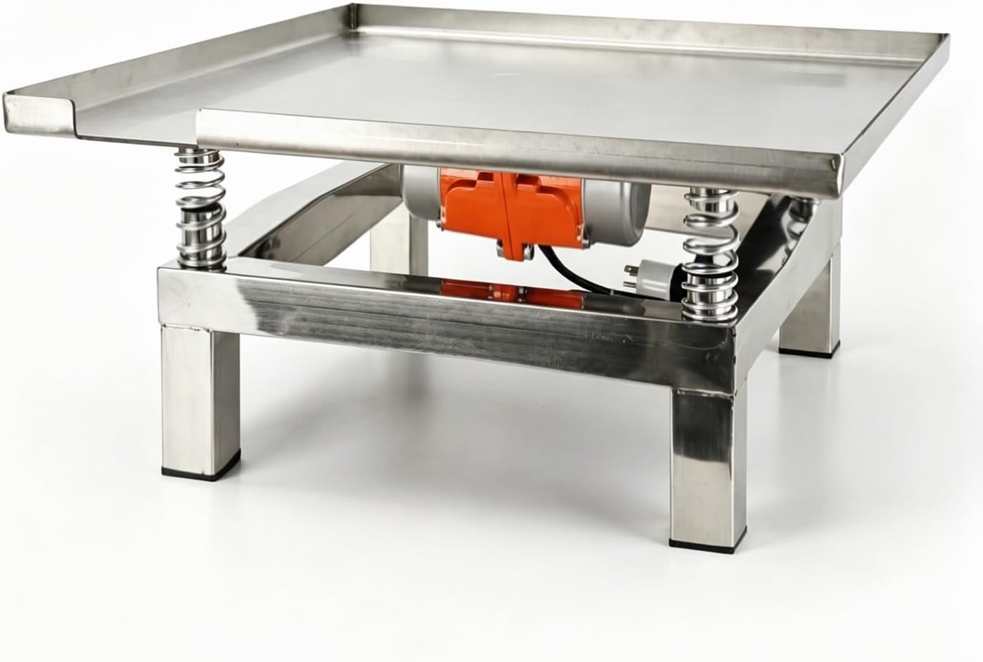 Concrete Vibration Table 19.7×19.7 Inch Stainless Steel Vibrating Test Bench 3000 3600 RPM 45 Lbs Load Capacity for Lab Construction Food Chemical Material Compaction