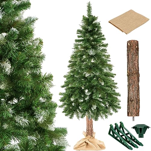 Albero di Natale artificiale con manichino pre-illuminato da 150cm, Albero di Natale a forma di abito con 50 luci a LED