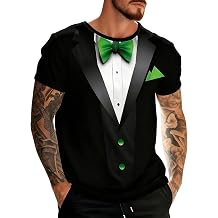 Men's T-Shirt Short Sleeve Crew Neck 3D Tuxedo Print Funny Party Motif Fun Tailcoat Look Gag Shirt Leisure Summer Streetwear Funny Casual Celebration