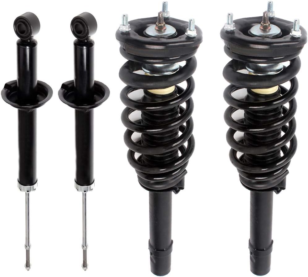 171417 341281 71326 Front and Rear Struts Fit for 2000-2005 for Hyundai Sonata 2001-2006 for Kia Magentis Complete Strut Spring Assemblies Shock Absorbers 4PCS