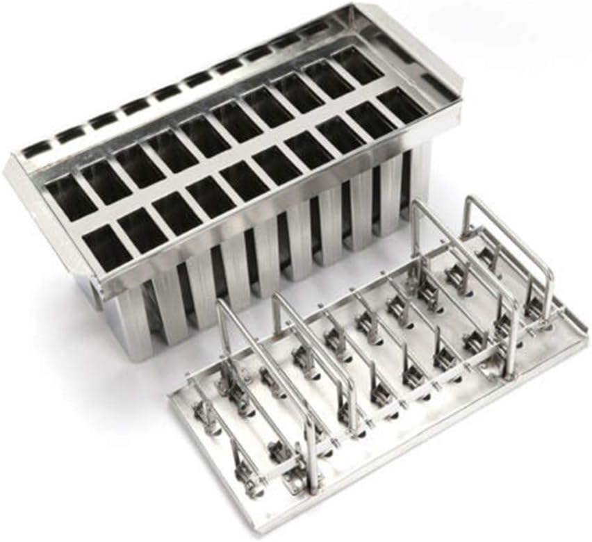 Commercial Ice Cream Pop Mold, 20pcs Stainless Steel Popsicle Lolly Making Mould Set DIY Ice Pop Popsicle Holder BPA Free