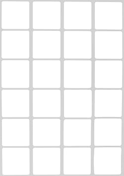 Packaging Seals Sticker in White Stickers Square Labels 1 x 1 inch 25mm - 120 Pack by Royal Green