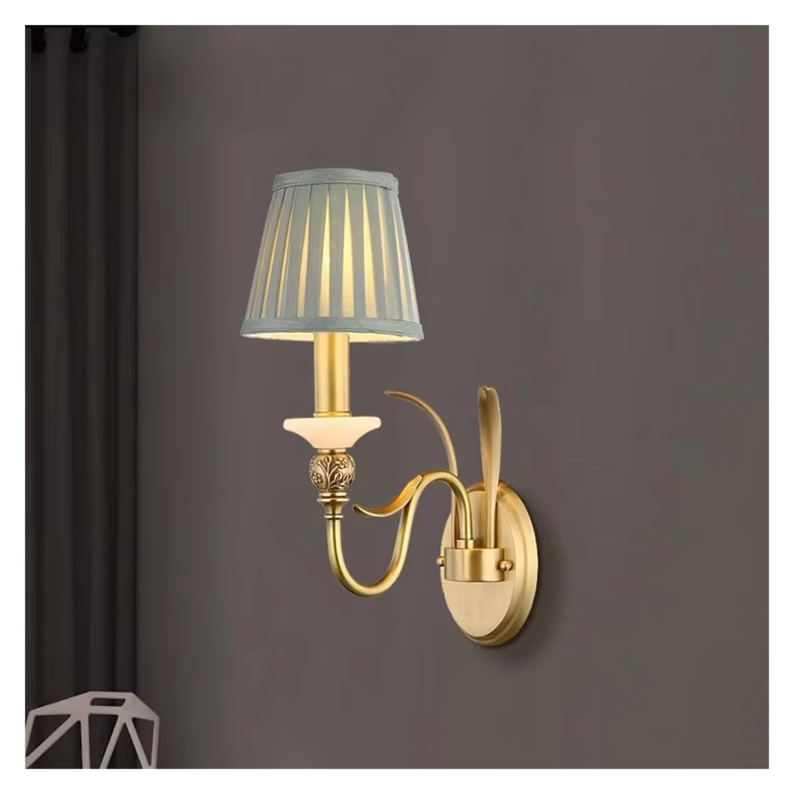 Miedziane kinkiety, dekoracyjne kinkiety do salonu, korytarza i schodów, ekologiczne lampki nocne do sypialni(Warm White-1-head)