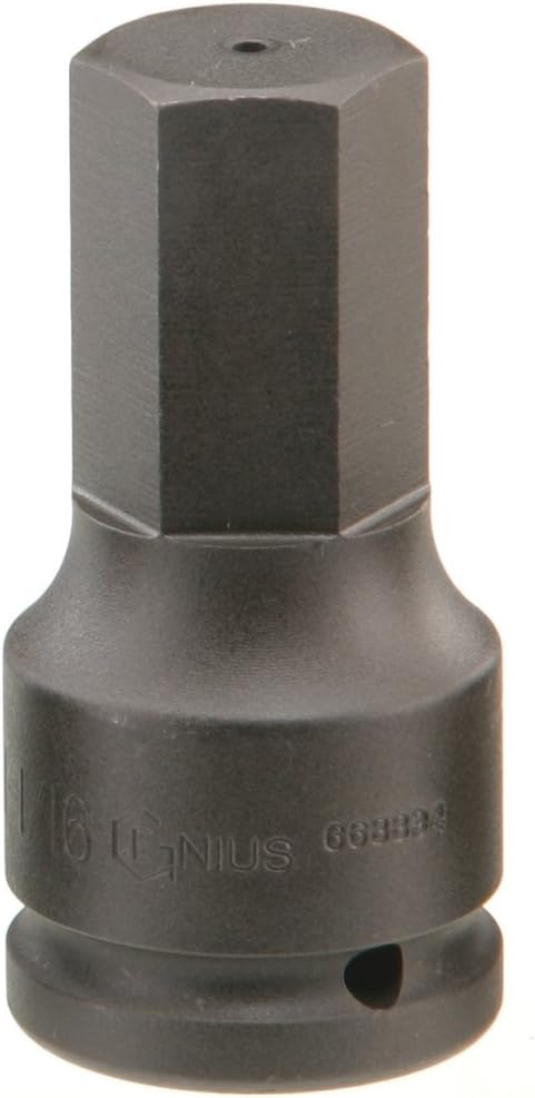 Genius Tools 3/4 Dr. 15/16 Hex Impact Bit Socket, 88mmL (CR-Mo) - 668830