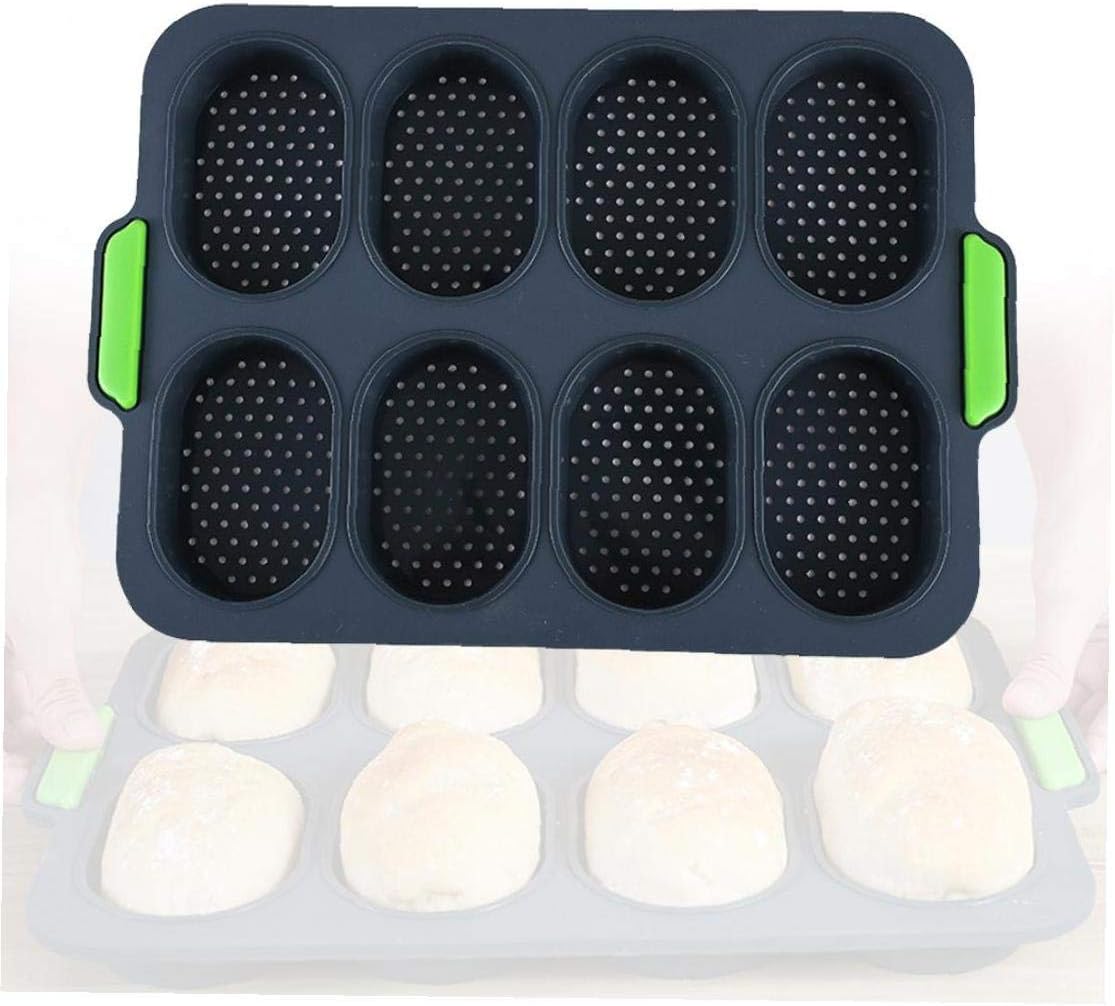 1 Pc Mini  Baguette  Baking  Tray  Bread Crisping  Tray  Non Stick French Bread Mould  Baguette  Baking Tins and Trays Dark Grey