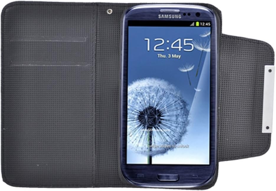 Eagle Cell Leather Pouch for Samsung Galaxy S3 - Retail Packaging - Black and White Zebra