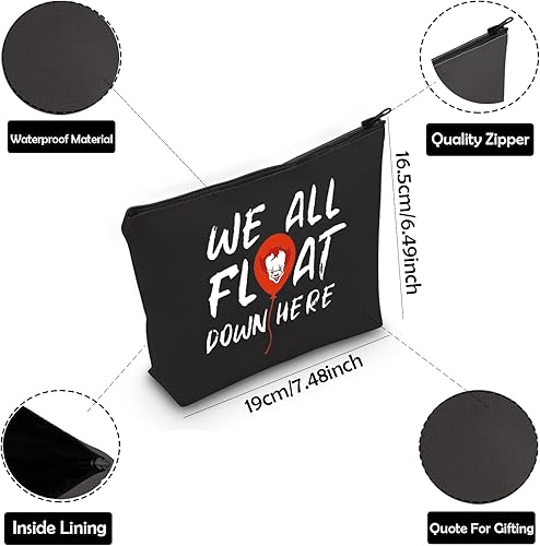 Vista 3 de ZJXHPO Regalo para fanáticos de las películas de TI We All Float Down Here, bolsa de maquillaje de películas de terror, regalo espeluznante