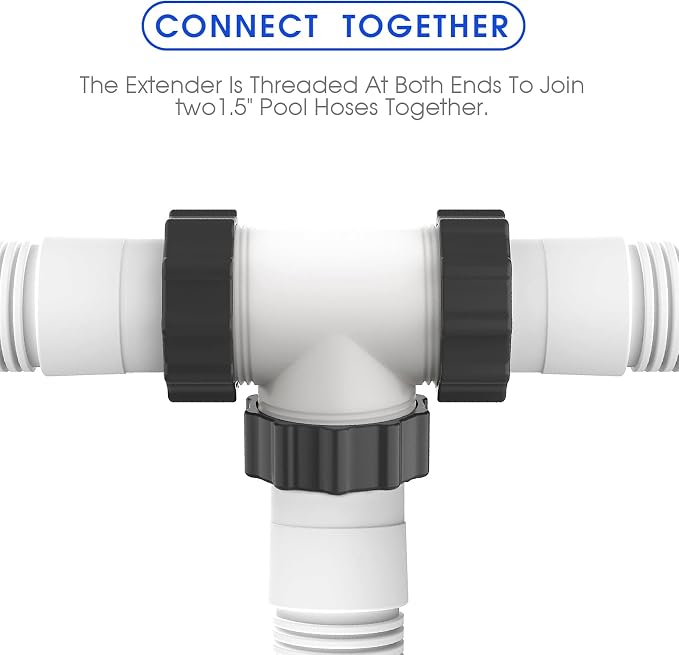 Conector divisor en T para manguera de piscina 1.5" miniatura 3